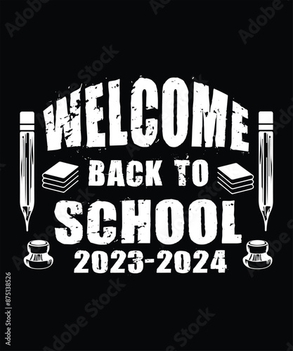 Vector Back To School T Shirt Design, Background Design