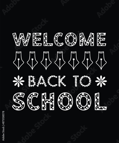 Vector Back To School T Shirt Design, Background Design
