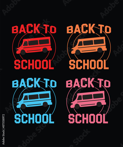 Vector Back To School T Shirt Design, Background Design