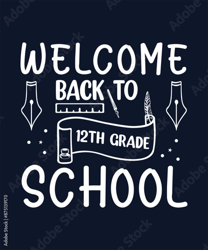 Vector Back To School T Shirt Design, Background Design