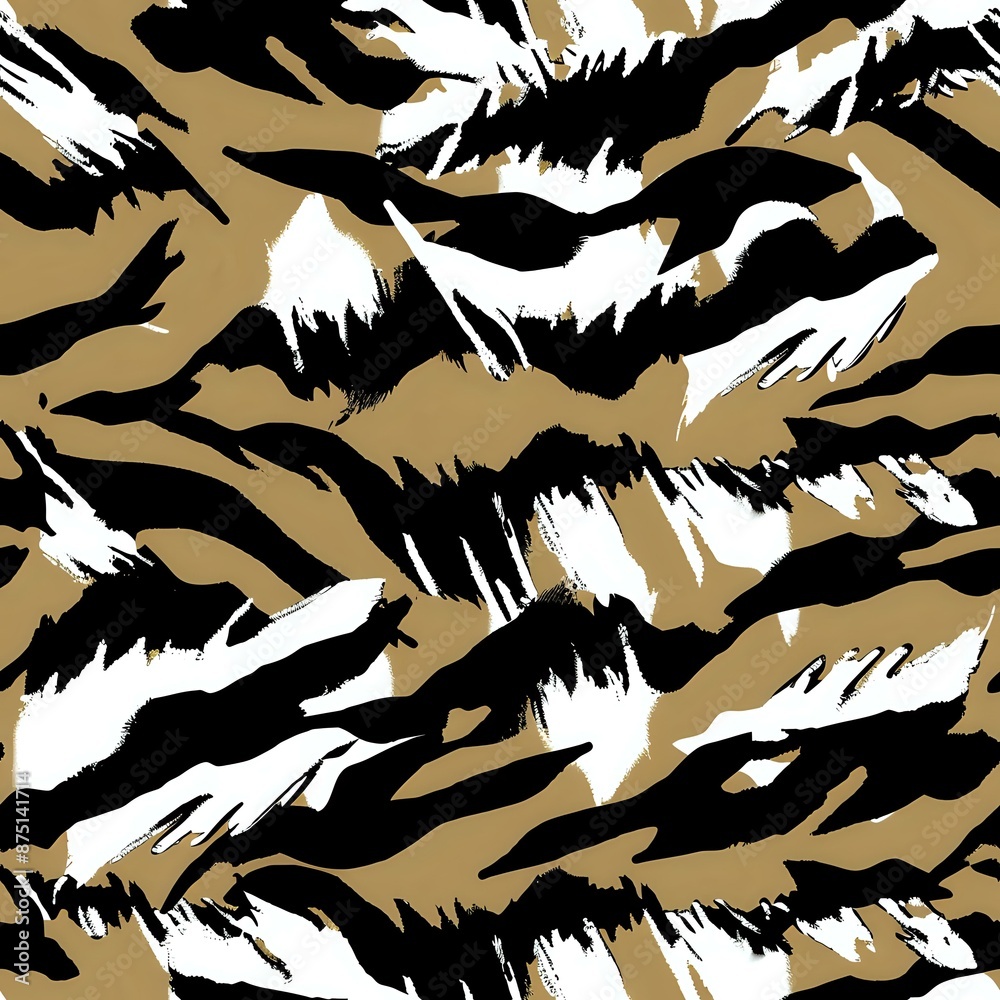 Tiger-Inspired Seamless Pattern for Fashion and Home Decor Tiger-Inspired Seamless Pattern for Fashion and Home Decor