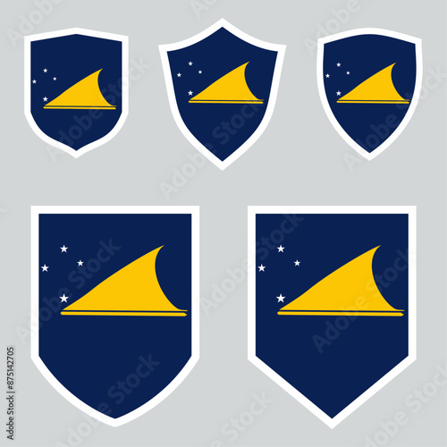 Tokelau Flag Shield Shape Frame