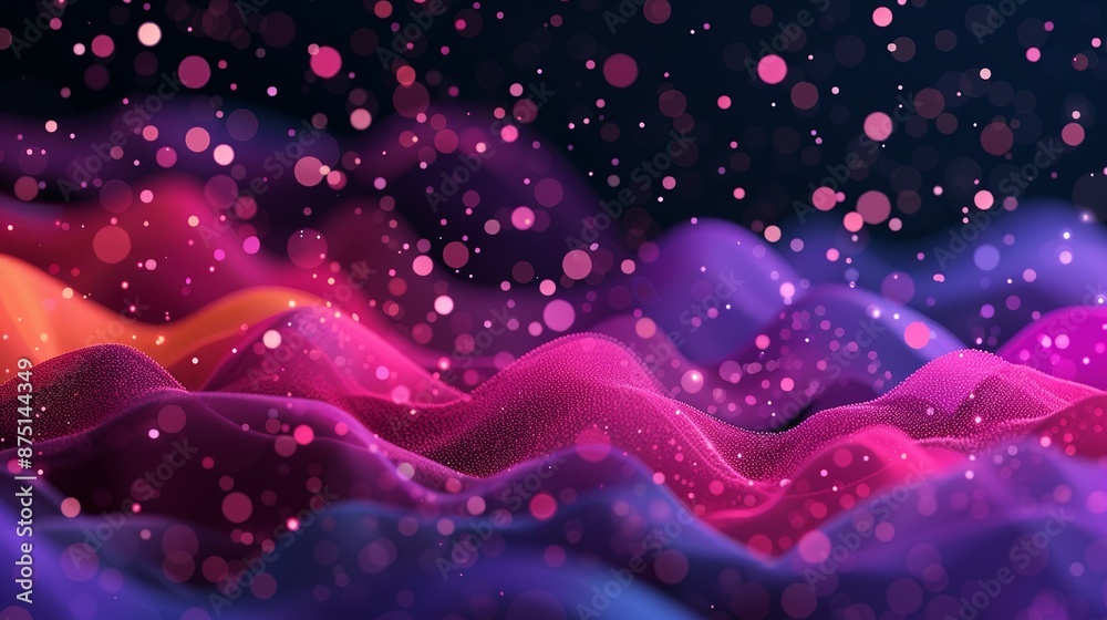 Fototapeta premium Dynamic entanglement artwork with entangled particles, illustrating non-local correlations in mechanics. Illustration, Image, , Minimalism,