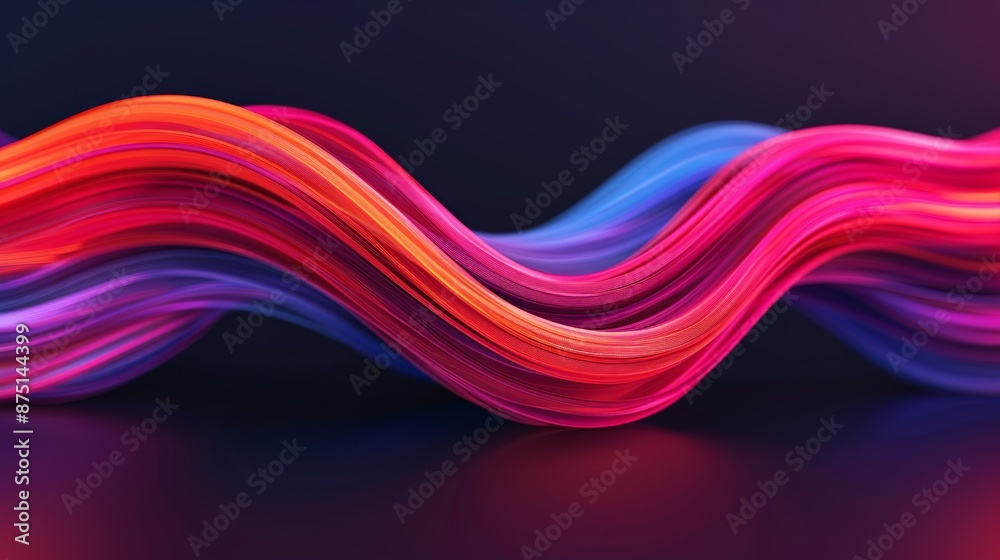 Obraz premium Dynamic entanglement artwork with entangled particles, illustrating non-local correlations in mechanics. Illustration, Image, , Minimalism,