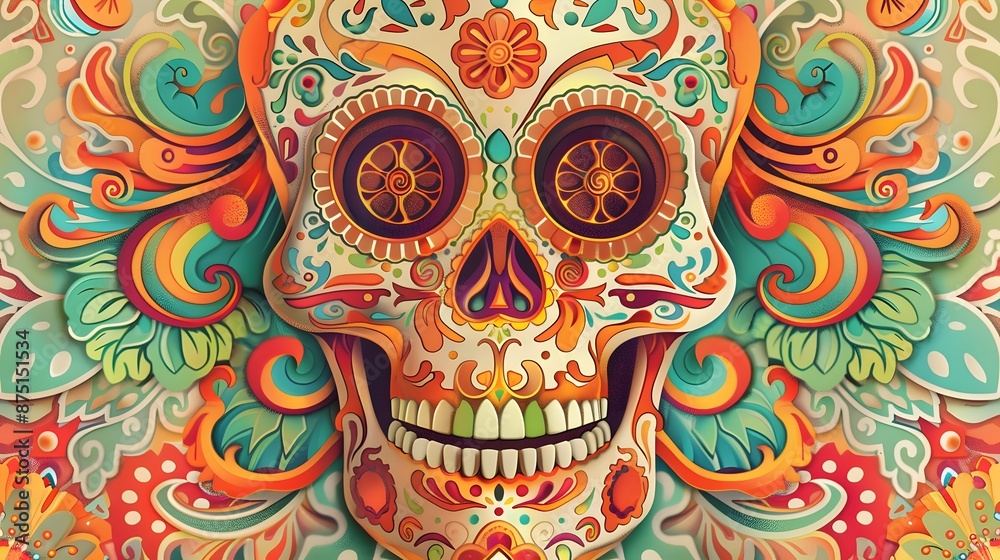 day of the dead skull vector concept background day of the dead skull vector concept background