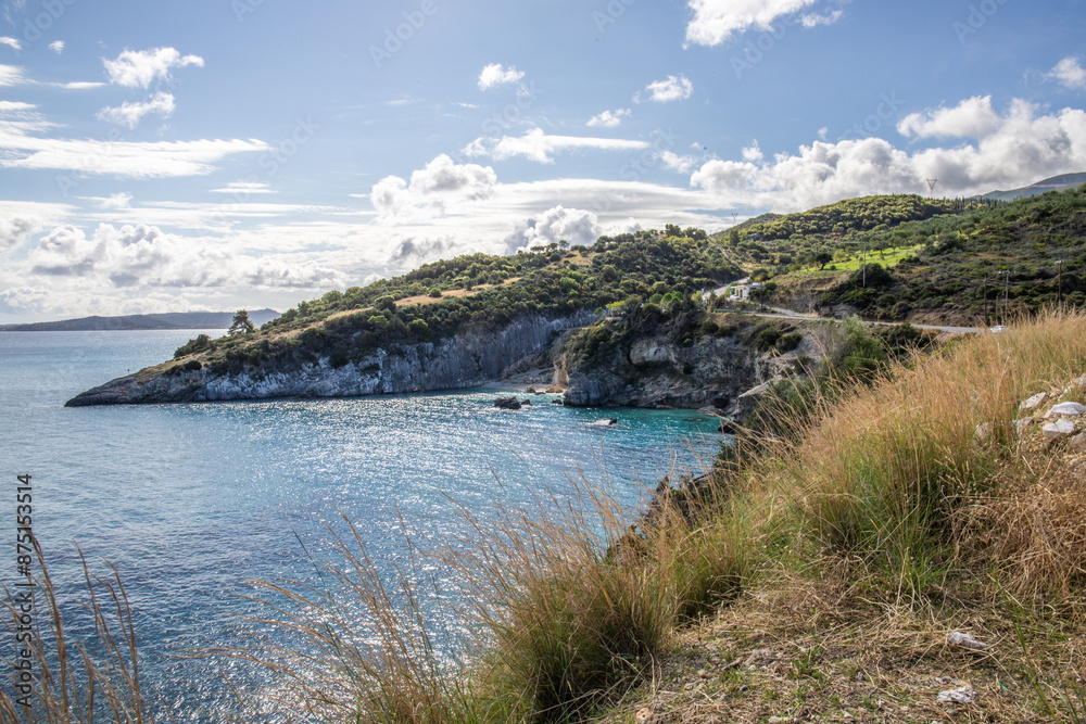 Great typical Greek landscape, Mediterranean nature of Greece. Sunset on Zakynthos, Ionian Islands, Greece, Ionian Islands, Greece Great typical Greek landscape, Mediterranean nature of Greece. Sunset on Zakynthos, Ionian Islands, Greece, Ionian Islands, Greece