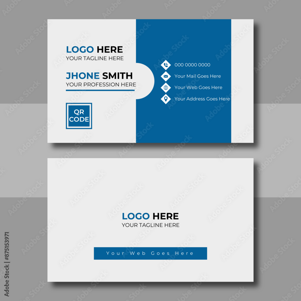 Modern business card design for business and personal use. vector illustration design, print ready and easy to edit Modern business card design for business and personal use. vector illustration design, print ready and easy to edit