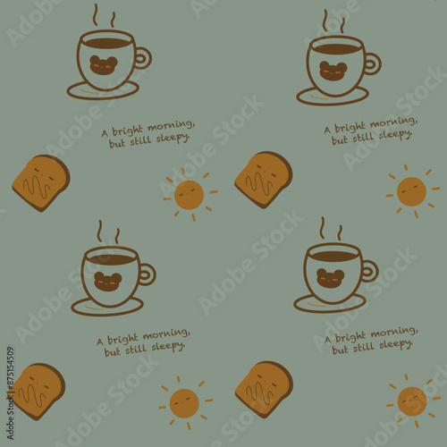 Green coffee pattern
