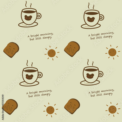 Yellow coffee pattern