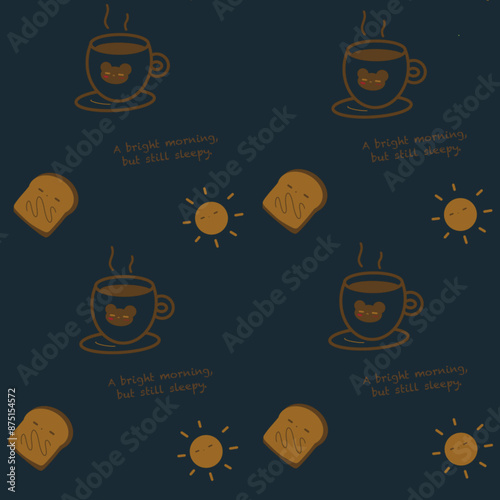 dark blue coffee pattern