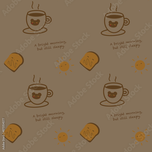 Brown coffee pattern