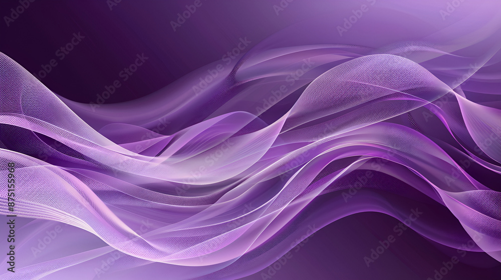 Fototapeta premium Abstract elegant background design with space for your text ,Abstract Wave of Purple Light: Futuristic Fractal Illustration on Bright Background with Dark Smoke ,Abstract elegant background design 