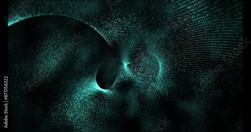 Abstract Waves Background (green) - Loop