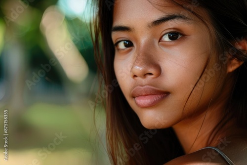 Portrait of a young beautiful Filipina woman