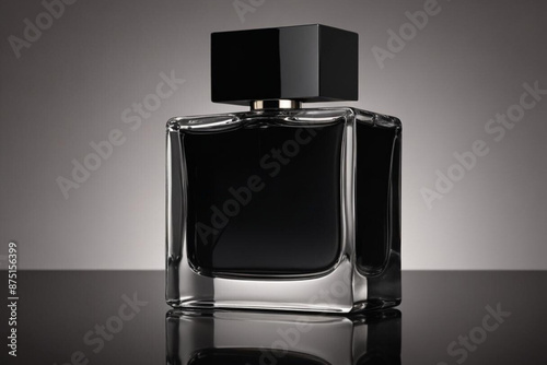 perfume battal mockup on black background photo