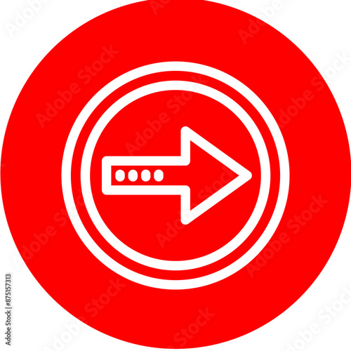 Free Download arrowright Vector Line White Circle Red - GFXLoad
