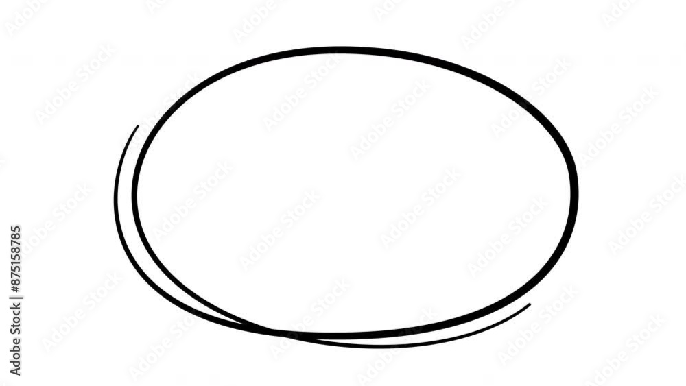 Oval frame self drawing line animation. Design element. Oval frame self drawing line animation. Design element.