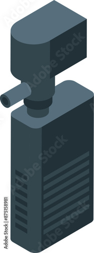 Blue isometric asthma inhaler for relieving shortness of breath