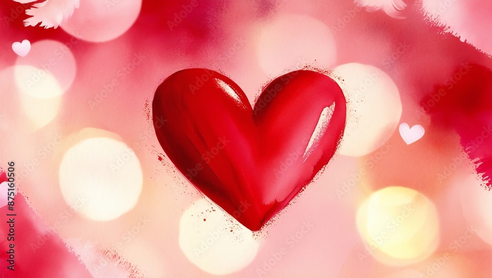 valentine background with hearts copy space, stockphoto, Two Hearts On Pink Glitter In Shiny Background - Valentine's Day Concept. Beautiful valentine background with some red hearts.