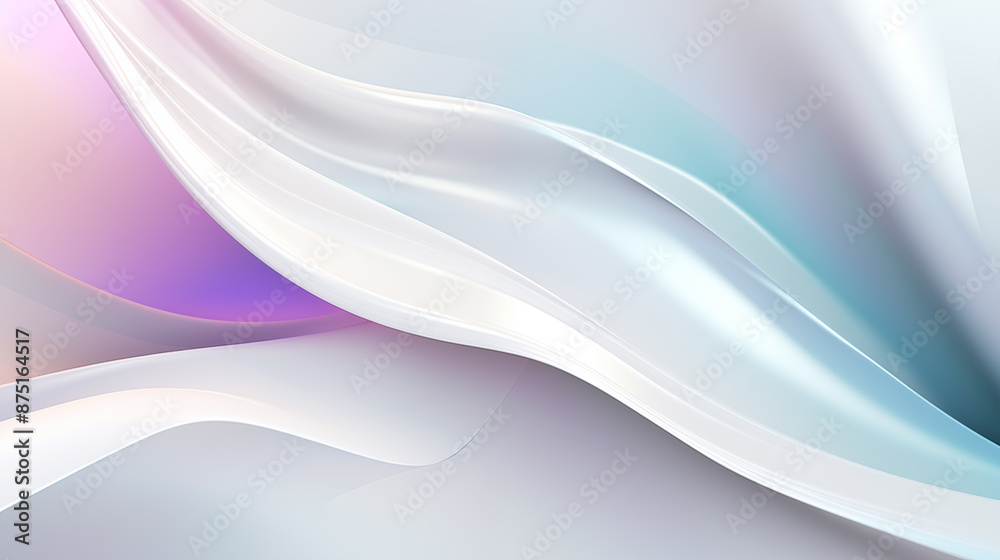 Obraz premium Smoothly flowing pearlescent tones. Light wavy mother-of-pearl back