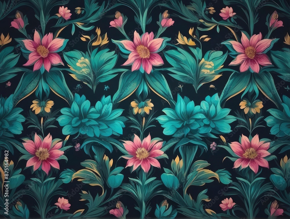 Fototapeta premium seamless floral background