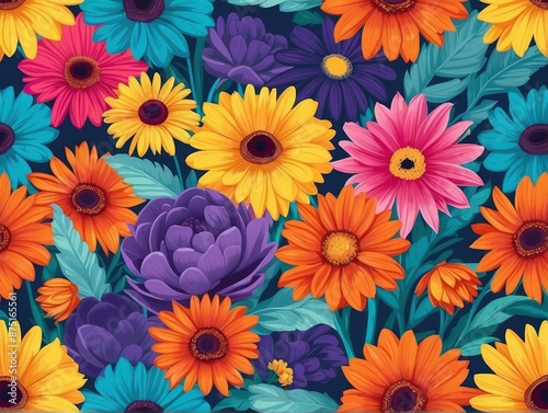 colorful flowers background