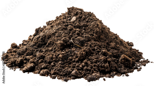 Soil, pile of soil isolated on png background.