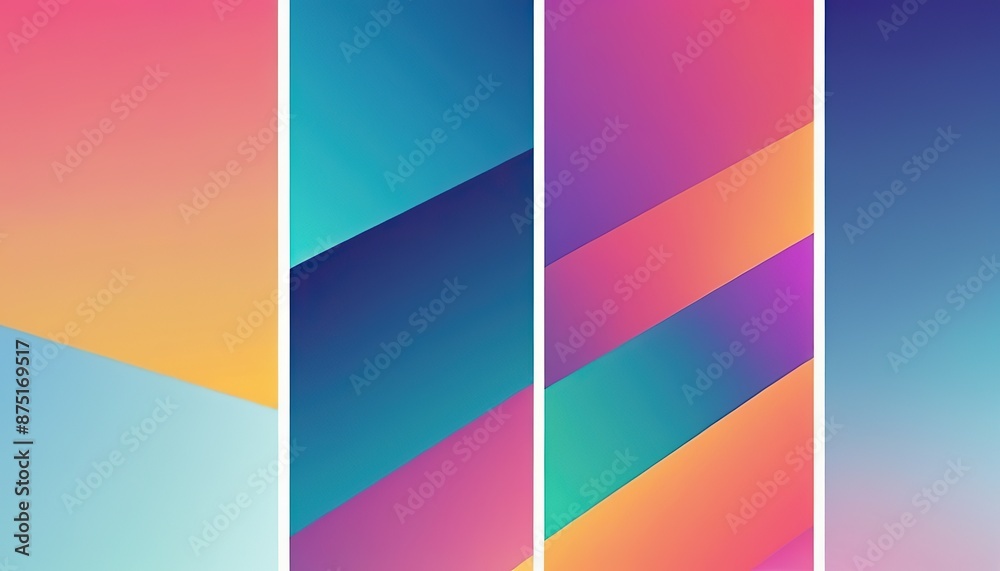 Colorful abstract geometric gradients background Colorful abstract geometric gradients background
