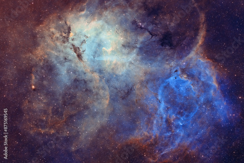 Natural telescope image (NOT AI) of the Lion Nebula in the Constellation Cepheus photo