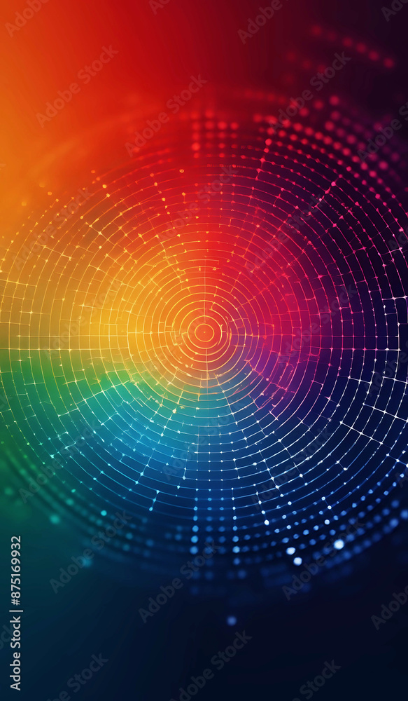 Rainbow digital networking, internet, cyber and business background Rainbow digital networking, internet, cyber and business background