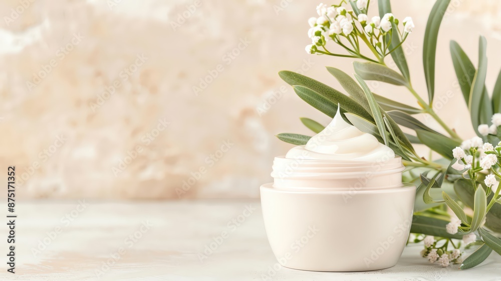 Photo of therapy cream, soft natural lighting, side view, smooth creamy consistency, premium packaging, wellness and skincare focus, contemporary aesthetic Photo of therapy cream, soft natural lighting, side view, smooth creamy consistency, premium packaging, wellness and skincare focus, contemporary aesthetic