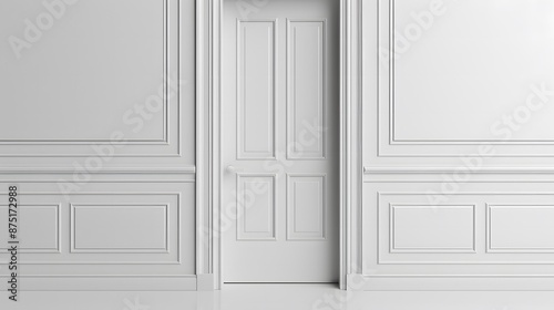 White Door with Elegant Paneling.