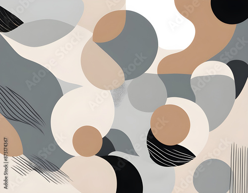 Minimal abstract Scandi style Creativity art design background
