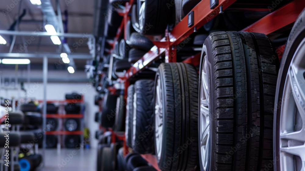 rack with tires for cars, tire service station rack with tires for cars, tire service station