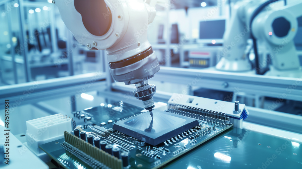半導体のシリコンウェハの製造工場 Stock Photo | Adobe Stock