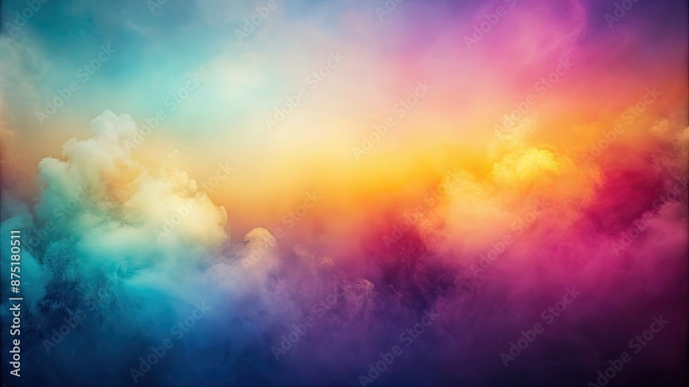 Naklejka premium Foggy colorful gradient blurry background for artistic designs, abstract, colorful, pastel, dreamy, ethereal, soft, hazy