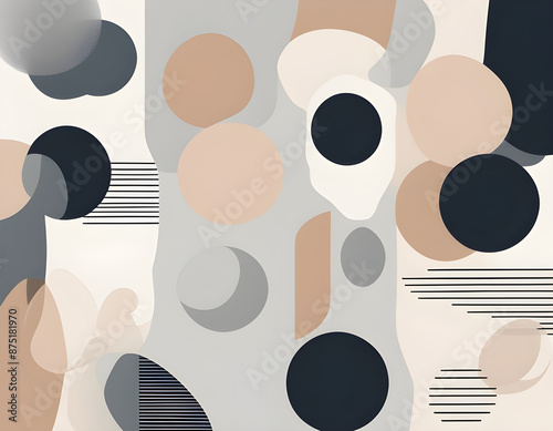 Minimal abstract Scandi style Creativity art design background