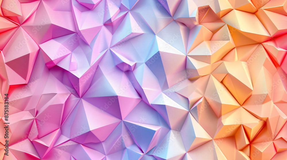 Abstract pattern created by colorful triangles in a geometric background Abstract pattern created by colorful triangles in a geometric background
