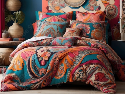 bed with pillows