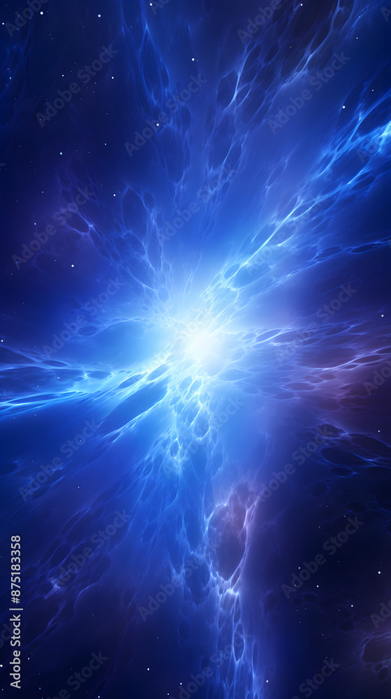 Digital blue glowing high energy plasma force field in space poster mobile phone background Digital blue glowing high energy plasma force field in space poster mobile phone background