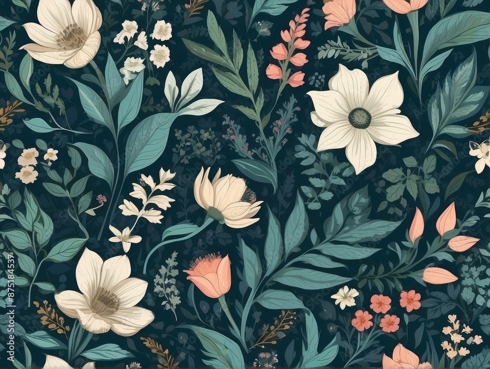seamless floral background seamless floral background