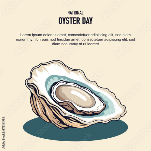 National Oyster Day background.