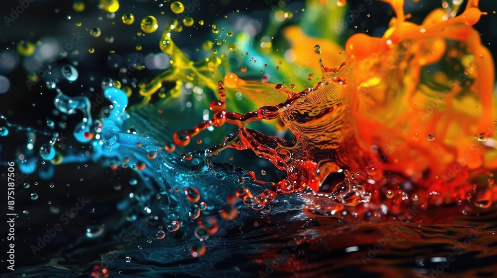 Obraz premium Color dispersing in water creating an abstract formation