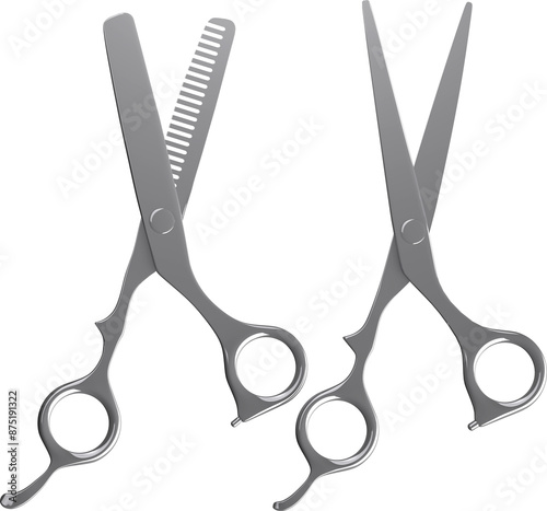 Obraz na płótnie barber hair dressing scissors shears w salonie