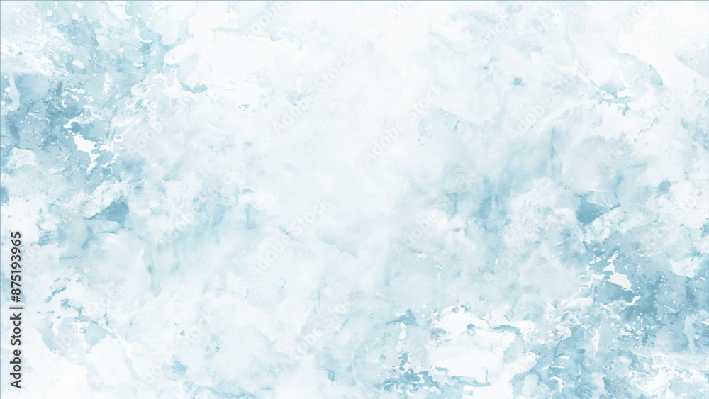 Blue light watercolor background, texture paper. Hand painted watercolor sky and clouds, abstract watercolor background. Chaotic light watercolor background texture. Blank abstract light watercolor pa