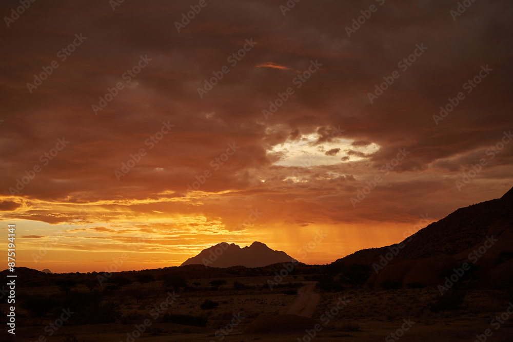 African Sunset Over Cliffs: Embracing Freedom, Nature, and Simple Values African Sunset Over Cliffs: Embracing Freedom, Nature, and Simple Values