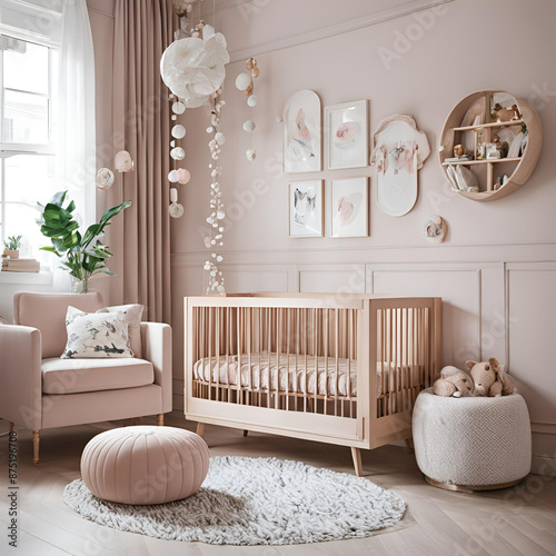 modern nursery room photo