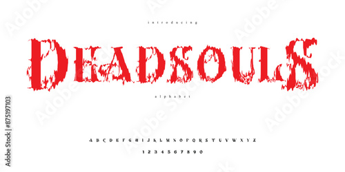 black metal font underground music bloody rock root horror chaotic satanic alphabet typeface typography letter	
