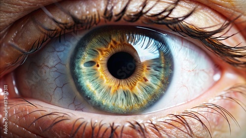 a close up of human white eye