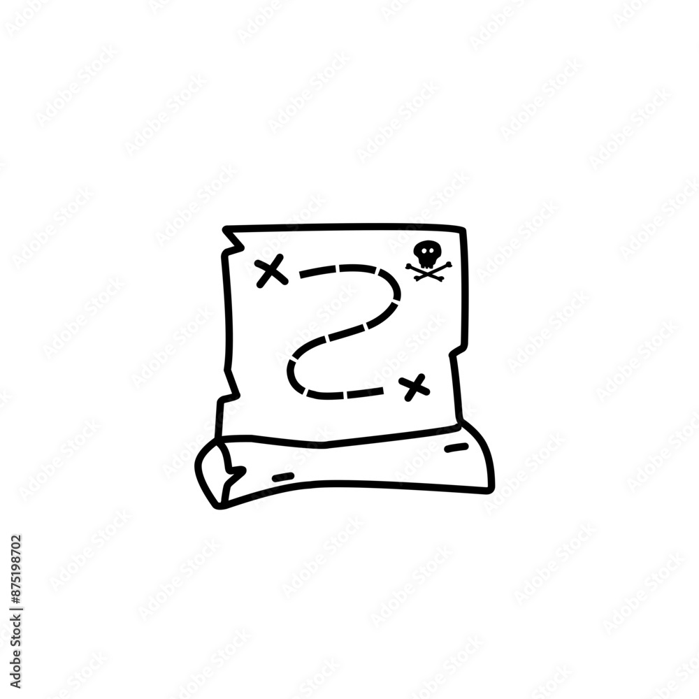 Pirate map icon Pirate map icon